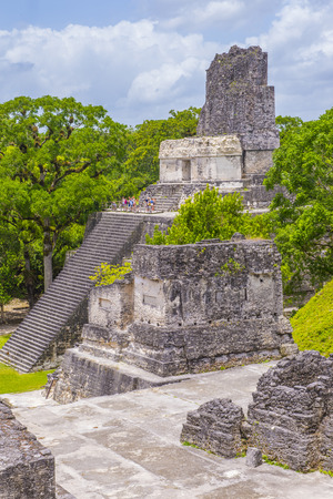 TIKAL , GUATEMALA - JULY 29 : The archaeological site of the pre-Columbian Maya civilization in Tikal National Park , Guatemala on July 29 2015.  The park is UNESCO World Heritage Site since 1979のeditorial素材
