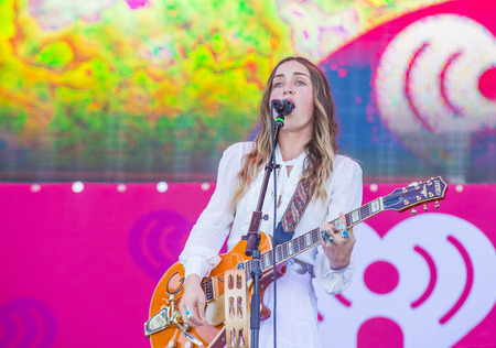 LAS VEGAS - SEP 19 : Singer Zella Day performs onstage at the 2015 iHeartRadio Music Festival at the Las Vegas Village on September 19, 2015 in Las Vegas, Nevada.のeditorial素材