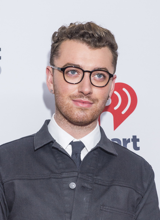 LAS VEGAS - SEP 18 : Recording artist Sam Smith attends the 2015 iHeartRadio Music Festival at the MGM Grand Garden Arena on September 18, 2015 in Las Vegas.のeditorial素材