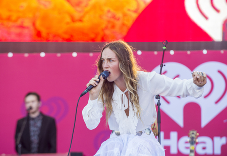 LAS VEGAS - SEP 19 : Singer Zella Day performs onstage at the 2015 iHeartRadio Music Festival at the Las Vegas Village on September 19, 2015 in Las Vegas, Nevada.のeditorial素材