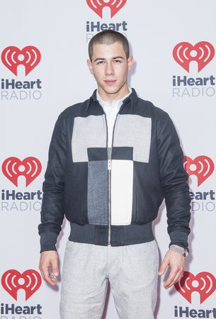 LAS VEGAS - SEP 19 : Singer Nick Jonas attends the 2015 iHeartRadio Music Festival at MGM Grand Garden Arena on September 19, 2015 in Las Vegas, Nevada.のeditorial素材