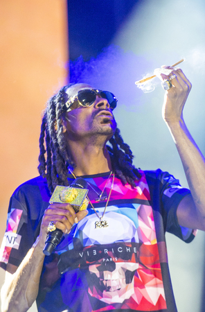 LAS VEGAS - SEP 26 : Rapper Snoop Dogg performs onstage during day 2 of the 2015 Life Is Beautiful Festival on September 26, 2015 in Las Vegas, Nevada.のeditorial素材