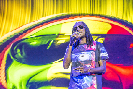 LAS VEGAS - SEP 26 : Rapper Snoop Dogg performs onstage during day 2 of the 2015 Life Is Beautiful Festival on September 26, 2015 in Las Vegas, Nevada.のeditorial素材