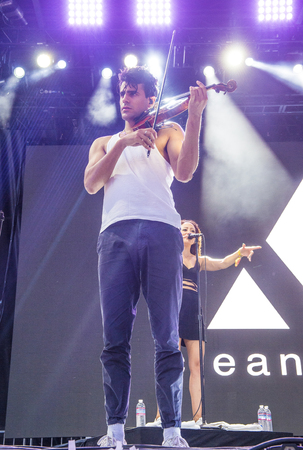 LAS VEGAS - SEP 25 : Musician Milan Neil Amin-Smith of Clean Bandit performs onstage during day 1 of...
