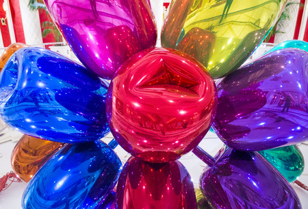 LAS VEGAS - SEP 10 : The Jeff Koons Tulips Sculpture display at the Wynn Hotel in Las Vegas on...