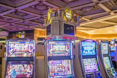 LAS VEGAS - OCT 15 : The casino of Ceasars Palace on October 15, 2015 in Las Vegas. Caesars Palace is a luxury hotel and casino located on the Las Vegas Strip. Caesars has 3,348 rooms in five towersのeditorial素材