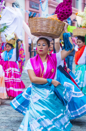 OAXACA , MEXICO  - NOV 02 : Unknown participants on a carnival of the Day of the Dead in Oaxaca, Mexico, on November 02 2015. The Day of the Dead is one of the most popular holidays in Mexicoのeditorial素材