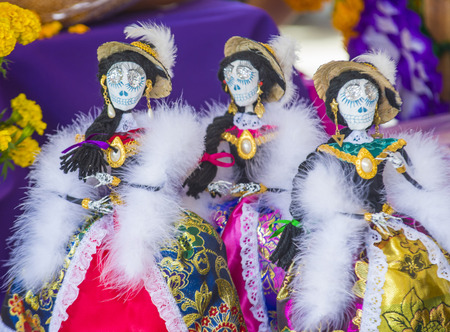 OAXACA , MEXICO - NOV 02 : Traditional Mexican art installation at the Dia De Los Muertos celebration in Oaxaca , Mexico on November 02 2015のeditorial素材