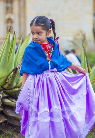 OAXACA , MEXICO  - NOV 02 : Unknown participant on a carnival of the Day of the Dead in Oaxaca, Mexico, on November 02 2015. The Day of the Dead is one of the most popular holidays in Mexicoのeditorial素材