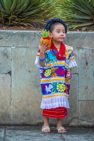 OAXACA , MEXICO  - NOV 02 : Unknown participant on a carnival of the Day of the Dead in Oaxaca, Mexico, on November 02 2015. The Day of the Dead is one of the most popular holidays in Mexicoのeditorial素材