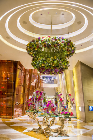 LAS VEGAS - DEC 18 : The interior of Aria Resort and Casino in Las Vegas on December 18 2015. The Aria was opened on 2009 and is the world's largest hotel to receive LEED Gold certificationのeditorial素材