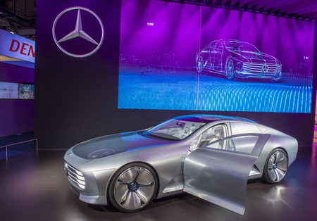 LAS VEGAS - JAN 08 : The Mercedes IAA concept vehicle at the CES Show in Las Vegas, Navada, on...