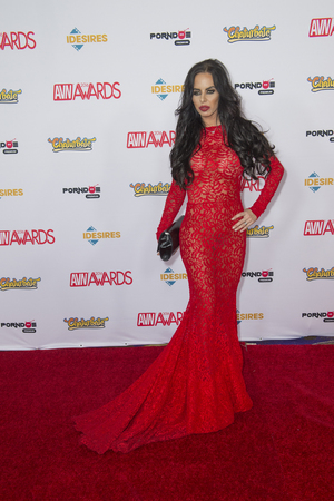 LAS VEGAS - JAN 23 : Adult film actress Brandy Aniston  attends the 2016 Adult Video News Awards at the Hard Rock Hotel & Casino on January 23, 2016 in Las Vegas.のeditorial素材