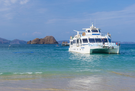 TORTUGA ISLAND , COSTA RICA - MARCH 25 : Tropical beach in Tortuga island Costa Rica on March 25 2016. The island covers approximately 300 acres and includes forests and beachesのeditorial素材