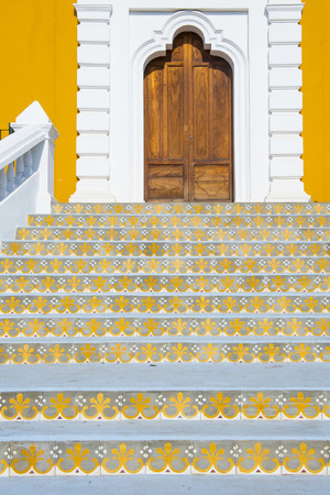 GRANADA , NICARAGUA - MARCH 20 : Architectural details in Granada Nicaragua on March 20 2016. Granada was founded in 1524 and it's the first European city in mainland Americaのeditorial素材