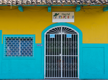 GRANADA , NICARAGUA - MARCH 20 : Architectural details in Granada Nicaragua on March 20 2016. Granada was founded in 1524 and it's the first European city in mainland Americaのeditorial素材
