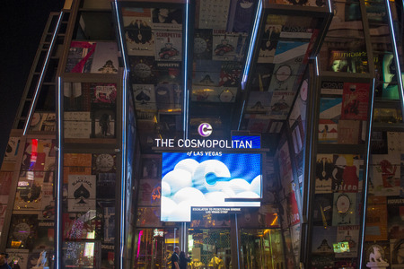 LAS VEGAS - APRIL 13 : The Cosmopolitan hotel in Las Vegas on April 13 2016. The Cosmopolitan opened in 2010 and it has 2,995 rooms and 75,000 sq ft casino.のeditorial素材