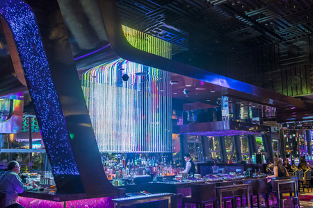 LAS VEGAS - APRIL 13 : The Cosmopolitan hotel casino interior in Las Vegas on April 13 2016. The Cosmopolitan opened in 2010 and it has 2,995 rooms and 75,000 sq ft casino.のeditorial素材