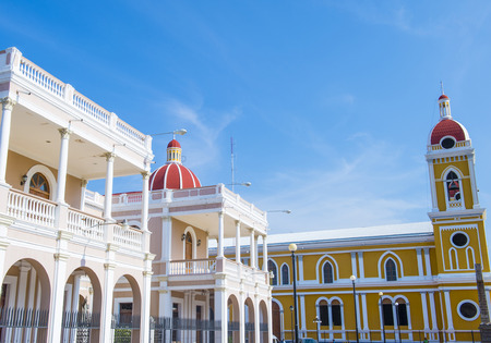 GRANADA , NICARAGUA  - MARCH 20 : The Granada cathedral in Granada Nicaragua on March 20 2016.  The original church constructed in 1583 and was rebuilt in 1915のeditorial素材