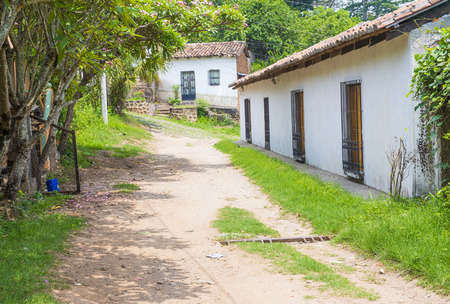 SUCHITOTO , EL SALVADOR - MAY 07 : Street view of Suchitoto El Salvador on May 07 2016. the colonial town of Suchitoto built by the Spaniards in the 18th centuryのeditorial素材