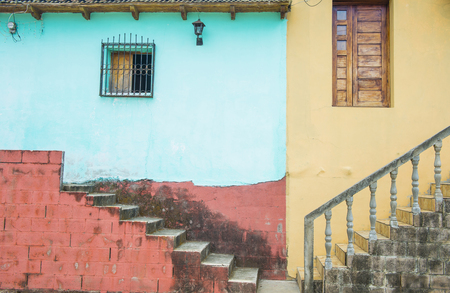 SUCHITOTO , EL SALVADOR - MAY 07 : Architectural details in Suchitoto El Salvador on May 07 2016. the colonial town of Suchitoto built by the Spaniards in the 18th centuryのeditorial素材