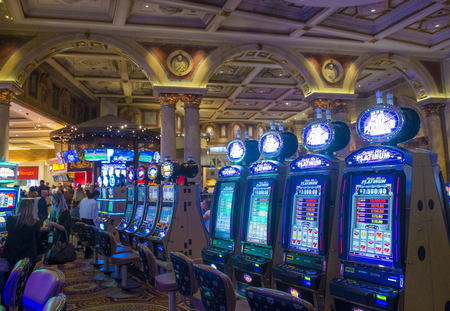 LAS VEGAS - April 13 : The Caesars Palace hotel and casino interior on April 13, 2016 in Las Vegas. Caesars Palace is a luxury hotel and casino located on the Las Vegas Strip. Caesars has 3,348 rooms in five towersのeditorial素材