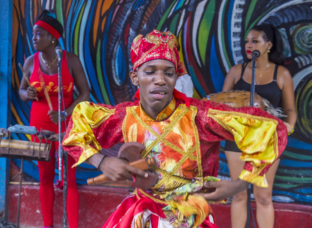 HAVANA, CUBA - JULY 18 : Rumba dancer in Havana Cuba on July 18 2016. Rumba is a secular genre of...