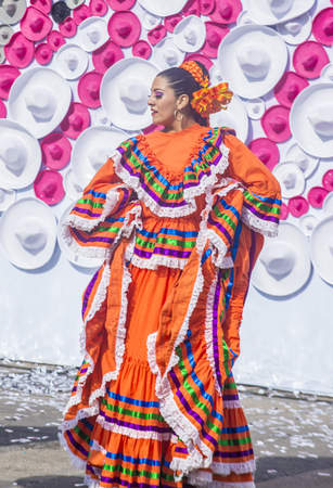 GUADALAJARA , MEXICO - AUG 28 : Dancer Participates at the 23rd International Mariachi & Charros festival in Guadalajara Mexico on August 28 , 2016.のeditorial素材