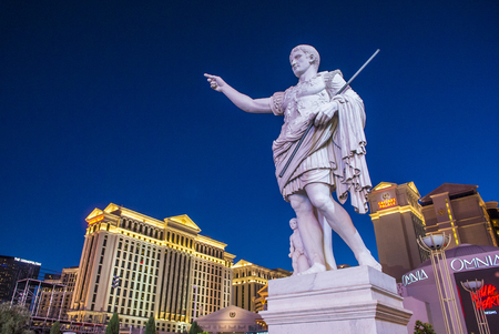 LAS VEGAS - OCT 05 : The Caesars Palace hotel and casino on October 05 , 2016 in Las Vegas. Caesars Palace is a luxury hotel and casino located on the Las Vegas Strip. Caesars has 3,348 rooms in five towersのeditorial素材