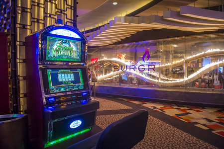 LAS VEGAS - OCT 05 : The interior of Planet Hollywood hotel and Casino on October 05 , 2016 in Las Vegas. Planet Hollywood has over 2,500 rooms and it located on the Las Vegas strip.のeditorial素材