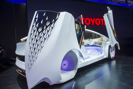 LAS VEGAS - JAN 08 : Toyota Concept car at the CES Show in Las Vegas, Navada, on January 08, 2016....