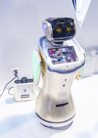 LAS VEGAS - JAN 08 : Robot at the CES Show in Las Vegas, Navada, on January 08, 2017. CES is the world's leading consumer-electronics showのeditorial素材
