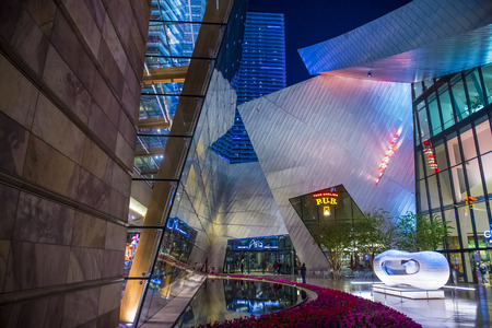 LAS VEGAS - NOV 24 : The Aria hotel in Las Vegas on November 24 2016. The Aria is a luxury resort and casino opened on 2009 and is the world's largest hotel to receive LEED Gold certificationのeditorial素材