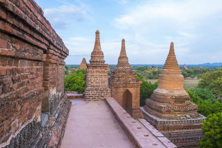 BAGAN , MYANMAR - SEP 04 2017: The Temples of bagan in Myanmar on September 04 2017 , The ruins of Bagan has 2,200 temples and pagodasのeditorial素材