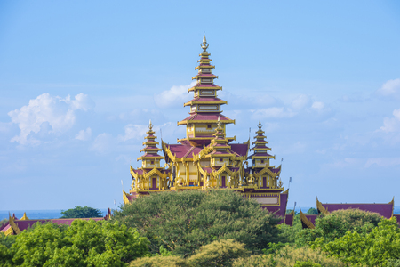 BAGAN , MYANMAR - SEP 04 2017: The Temples of bagan in Myanmar on September 04 2017 , The ruins of Bagan has 2,200 temples and pagodasのeditorial素材