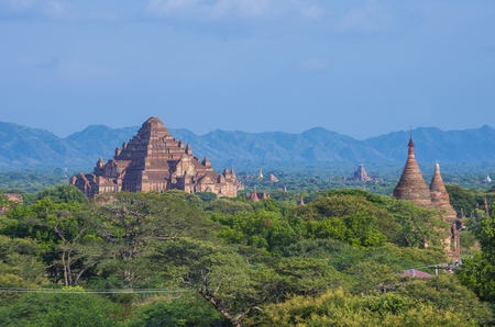 BAGAN , MYANMAR - SEP 04 2017: The Temples of bagan in Myanmar on September 04 2017 , The ruins of Bagan has 2,200 temples and pagodasのeditorial素材