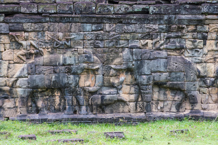SIEM REAP , CAMBODIA - OCT 15 : The Angkor Thom in Siem Reap Cambodia on October 15 2017 , Angkor Thom was the last and capital city of the Khmer empire.のeditorial素材