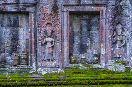 SIEM REAP , CAMBODIA - OCT 15 :  The Ta Prohm temple in Angkor Thom, Siem Reap Cambodia on October...