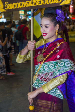 CHIANG MAI , THAILAND - NOV 04 : Participants in a parade during Yee Peng festival in Chiang Mai , Thailand on November 04 2017のeditorial素材