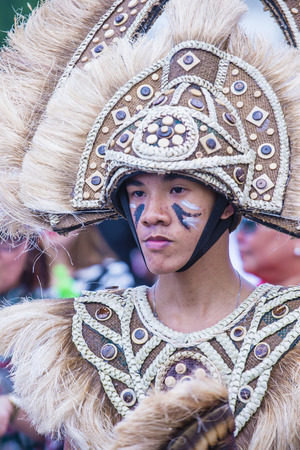 ILOILO , PHILIPPINES - JAN 28 : Participant in the Dinagyang Festival in Iloilo Philippines on January 28 2018. The Dinagyang is religious and cultural festival that honor the Santo NiÃ±oのeditorial素材
