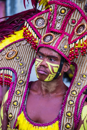 ILOILO , PHILIPPINES - JAN 28 : Participant in the Dinagyang Festival in Iloilo Philippines on January 28 2018. The Dinagyang is religious and cultural festival that honor the Santo NiÃ±oのeditorial素材