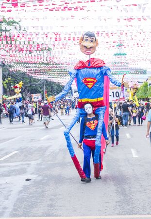 CEBU , PHILIPPINES - JAN 21 : Giant Puppet at the Sinulog festival in Cebu  Philippines on January 21 2018. The Sinulog is the centre of the Santo Nino Catholic celebrations in the Philippines.のeditorial素材