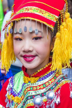 HONG KONG - MARCH 04 : Participant in the 14th Tai Kok Tsui temple fair in Hong Kong on March 04...