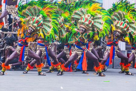 ILOILO , PHILIPPINES - JAN 28 : Participants in the Dinagyang Festival in Iloilo Philippines on...