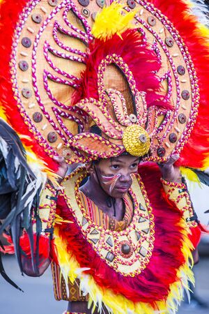 ILOILO , PHILIPPINES - JAN 28 : Participant in the Dinagyang Festival in Iloilo Philippines on January 28 2018. The Dinagyang is religious and cultural festival that honor the Santo NiÃ±oのeditorial素材