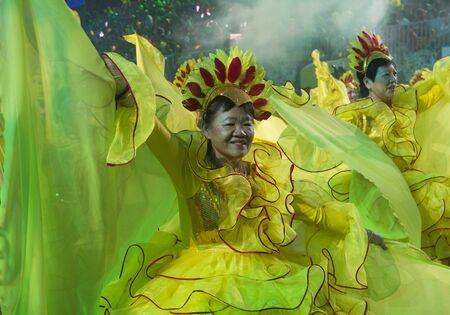 SINGAPORE - FEB 24 : Participants in the Chingay parade in Singapore on February 24 2018. The...
