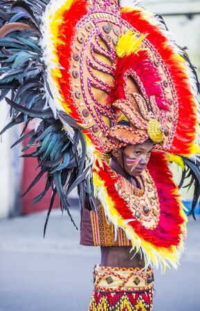 ILOILO , PHILIPPINES - JAN 28 : Participant in the Dinagyang Festival in Iloilo Philippines on January 28 2018. The Dinagyang is religious and cultural festival that honor the Santo NiÃ±oのeditorial素材