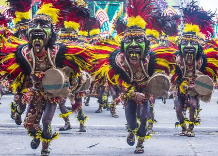 ILOILO , PHILIPPINES - JAN 28 : Participants in the Dinagyang Festival in Iloilo Philippines on January 28 2018. The Dinagyang is religious and cultural festival that honor the Santo NiÃ±oのeditorial素材