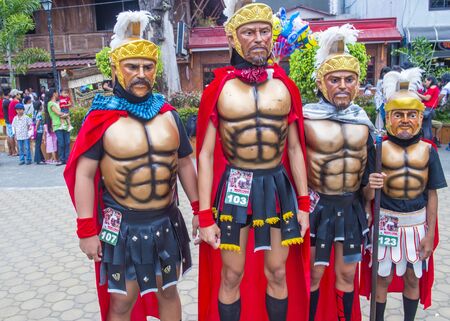 BOAC , PHILIPPINES - MARCH 30 : Participants in the Moriones festival in Boac Marinduque island the Philippines. The Moriones festival held anualy on the Holy Weekのeditorial素材