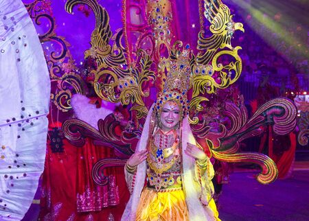 SINGAPORE - FEB 24 : Participant in the Chingay parade in Singapore on February 24 2018. The Chingay is an annual street parade and it is part of the Chinese New Year festivitiesのeditorial素材